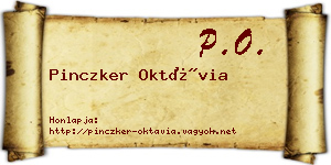 Pinczker Oktávia névjegykártya