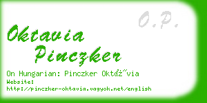 oktavia pinczker business card